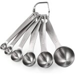 Cuillres  mesurer 6 pices:lot de cuillere mesure doseuse cuisine en acier inoxydable 18 / 8 (1 / 8 ...