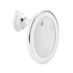 Loupe 10x claire par led avec ventouse, ou - miroir de voyage avec lumire naturelle  intensit variable ...