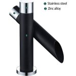 Gotrays - mitigeur de salle de bain en noir mat pour �viers cascade mitigeur monocommande design moderne ...