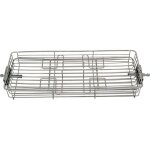 Panier de cuisson tourne broche d'acier inoxydable, grille poisson barbecue, panier de cuisson plat pour ...