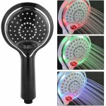 Pomme de douche  led de poche 3 couleurs changent  eau, pommeau de douche  led avec affichage numrique ...