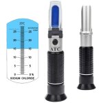 Réfractomètre de salinité 0 28 % plage proportionnelle, mesure du chlorure de sodium dans la saumure, ... Réfractomètre de salinité 0 28 % plage proportionnelle, mesure du chlorure de sodium dans la saumure, ...