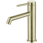 Gotrays - robinet de salle de bains dor�, robinet de lavabo de salle de bains � poign�e unique et trou ...