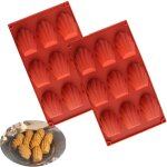 Set de 2 moules  gteaux, moules  gteaux en silicone, moule  madeleine 9 trous, moule  gteaux antiadhsi ...