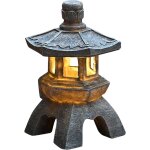 Statues de lanterne de pagode  nergie solaire, ornements de jardin de lumire de pagode de style japonais, ...