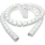 Goulotte de c�bles de bureau 3, 0 m, gaine spiral�e flexible pour c�ble de 20 mm, blanche