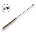 Lot de 10 goupillons laiton multifonction ø 10 mm garnissage 100 mm longueur 300 mm ramonage brossage ... Lot de 10 goupillons laiton multifonction ø 10 mm garnissage 100 mm longueur 300 mm ramonage brossage ...