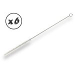 Lot de 6 goupillons nylon multifonction  8 mm garnissage 100 mm ramonage brossage curetage nettoyage ...