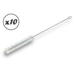 Lot de 10 goupillons nylon multifonction ø 18 mm garnissage 100 mm ramonage brossage curetage nettoyage ... Lot de 10 goupillons nylon multifonction ø 18 mm garnissage 100 mm ramonage brossage curetage nettoyage ...