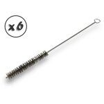 Lot de 6 goupillons acier multifonction ø 15 mm garnissage 100 mm longueur 300 mm ramonage brossage curetage ... Lot de 6 goupillons acier multifonction ø 15 mm garnissage 100 mm longueur 300 mm ramonage brossage curetage ...