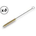 Goupillon soie multifonction diff�rents diam�tres garnissage 80 mm manche torsad� 250 mm - quantit� x ...