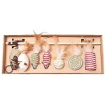 Gourdin pour chat jouet pour chat simulation de plumes gourdin en bois pour souris gourdin pour chat