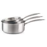 Gourmet - lot de 3 casseroles inox 16 / 18 / 20cm Gourmet - lot de 3 casseroles inox 16 / 18 / 20cm