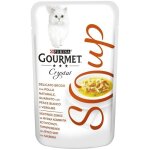 Gourmet - soupe de cristaux gourmande au poulet, poisson blanc et lgumes purina 40 grammes