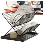 Gouttoir pliable - bac de récupération d'eau amovible - Égouttoir de cuisine pliable pour couverts, assiettes ... Gouttoir pliable - bac de récupération d'eau amovible - Égouttoir de cuisine pliable pour couverts, assiettes ...