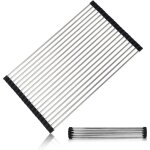 Gouttoir pliable �gouttoir � vaisselle en acier inoxydable robuste pour vaisselle, assiettes, tasses, ...
