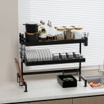 Gouttoir à vaisselle stanew, Égouttoir à vaisselle 3 niveaux en inox, avec porte - ustensiles, support ... Gouttoir à vaisselle stanew, Égouttoir à vaisselle 3 niveaux en inox, avec porte - ustensiles, support ...