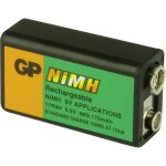 Gp gp ni - mh industrial 170 r9h pile rechargeable 6lr61 (9v) nimh 9. 6 v 170 mah 1 pc(s) w374553