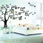 Grand arbre g�n�alogique d�coration murale cadres photo amovibles arbre sticker mural vinyle arbre stickers ...