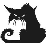Grand autocollant halloween autocollants chat noir effrayant dr�le sombre nh005