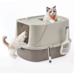 Grand bac � liti�re pour chat, taille xxl, liti�re pour chat avec couvercle basculant, avec pelle et ...