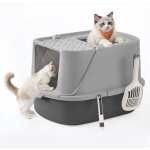 Grand bac � liti�re pour chat, taille xxl, liti�re pour chat avec couvercle basculant, avec pelle et ...