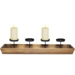 Grand chandelier de l'avent en bois avec 4 porte - bougies - 56 x 12 cm - porte - bougies de noël avec ... Grand chandelier de l'avent en bois avec 4 porte - bougies - 56 x 12 cm - porte - bougies de noël avec ...