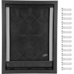 Grand chatiere pour chien avec rabat magn�tique transparent doux et panneau de fermeture � pression, ...