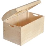 Grand coffre en bois rangement 56, 5 x 33 x 36, 5 cm