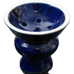 Grand foyer pour chicha en c�ramique bleu