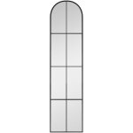 Grand miroir mural 40x160 cm style verri�re alessio m�tal noir