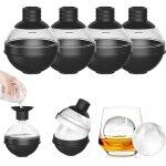 Grand moule à glaçons en silicone pour whisky - ensemble de 6 avec couvercle entonnoir 2 - en - 1 - moules ... Grand moule à glaçons en silicone pour whisky - ensemble de 6 avec couvercle entonnoir 2 - en - 1 - moules ...