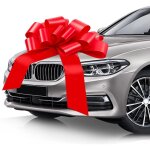 Grand n?ud cadeau rouge 58 cm / 23 pouces avec ventouses ? n?ud xxl voiture pour mariage, 18? anniversaire ...