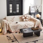 Grand plaid et couvre - lit en chenille, protege canape, lavable jet de canap, jete de canape avec ...
