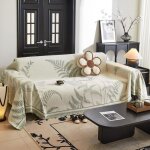 Grand plaid et couvre - lit en chenille, protege canape, lavable jet� de canap�, jete de canape avec ...