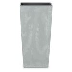 Grand pot de fleurs carr  urbi square  design bton gris 40x40x75cm