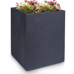 Grand pot de fleur en imitation pierre resistante aux intemperies pour lexterieur