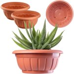 Kadax - grand pot de fleur en plastique rsistant aux intempries, jardinire ronde pour amnagement ...