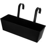 Grand pot de fleurs suspendu en fer forg� avec crochet, adapt� � l?ext�rieur, id�al pour balcon, terrasse ...