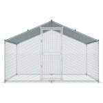 Mophorn - grand poulailler en mtal avec enclos , poulailler accessible pour cour, housse impermable ...