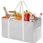 Grand sac fourre - tout vertical et pliable, id�al pour ranger les sacs de courses, pour le camping, ...