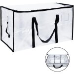 Grand sac de rangement transparent pliable pour v�tements, couettes, couvertures, literie, jouets avec ...