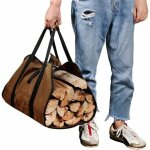 Grand, sac de transport pour bois de chauffage, toile sac � b�che chemin�e, sac transport buches r�sistant ...