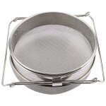 Grand tamis / filtre � miel en acier inoxydable � double couche avec bras r�glables