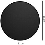 Grand tapis de rutilisable pour terrasse et patio - ignifuge, protection contre les braises, rond, diamtre ...