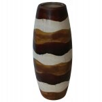 Grand vase en c�ramique marron hauteur 30 cm