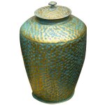 Grand vase dor ethnique pour la dcoration de la maison et les cadeaux