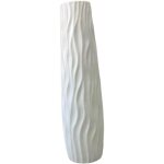 Grand vase sol d�coratif textur� blanc, rustique pour salle � manger, ferme ou mariage