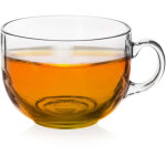 Grand verre avec anse 650 ml - haute qualite pour toutes les boissons