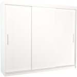 Les tendances - grande armoire de chambre 3 portes coulissantes blanches badoz 250cm
